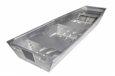 aluminium boot op witte achtergrond