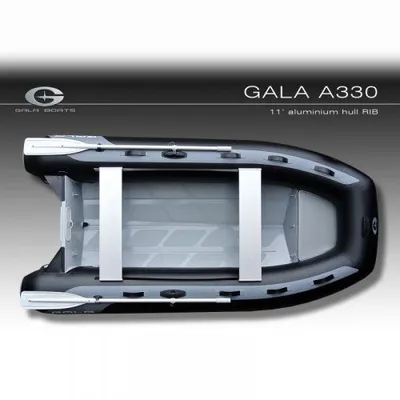 bovenaanzicht zwarte opblaasbare rib