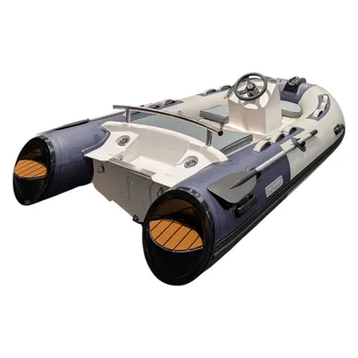 opblaasbare tender boot op witte achtergrond