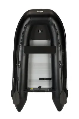 zwarte opblaasboot op witte achtergrond