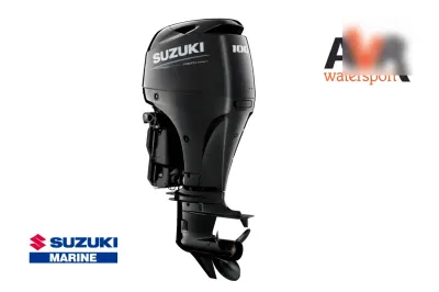 zwarte buitenboordmotor op witte achtergrond