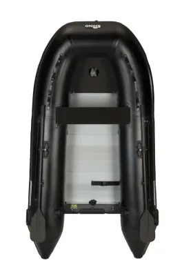 zwarte rubberboot bovenaanzicht op witte achtergrond