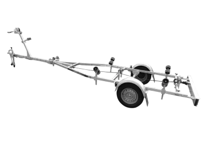 boottrailer op effen achtergrond