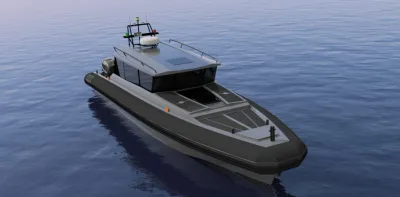 aluminium cabin rib op stil water