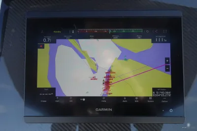 elektronische navigatiekaart op display