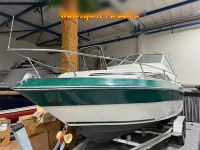 boot in binnenloods op trailer