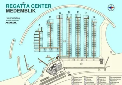 plattegrond van de haven en ligplaatsen