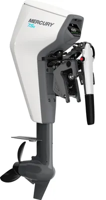 buitenboordmotor op witte achtergrond