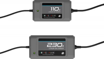 lithium-ion laders op witte achtergrond