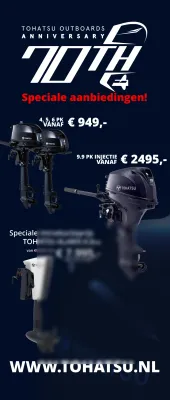 promotieafbeelding met buitenboordmotoren en tekst