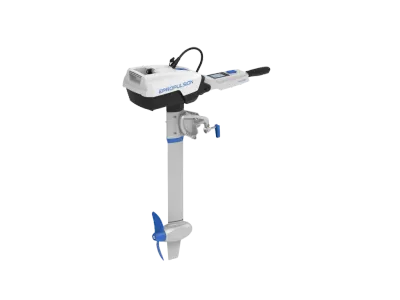 elektrische buitenboordmotor op transparante achtergrond