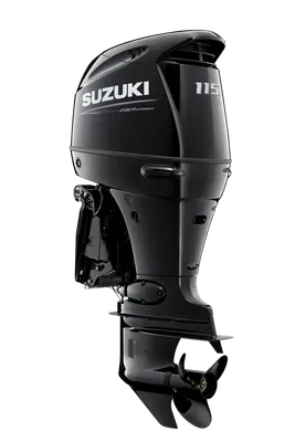 buitenboordmotor op effen zwarte achtergrond