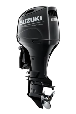 buitenboordmotor op effen zwarte achtergrond