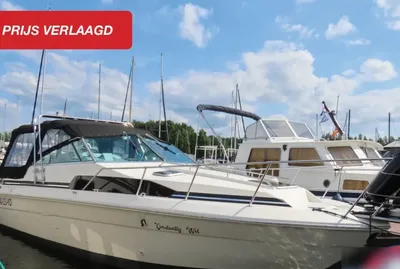 motorboot afgemeerd in jachthaven