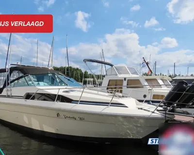motorboot afgemeerd in jachthaven