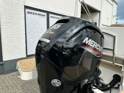 buitenboordmotor op achterdek van boot