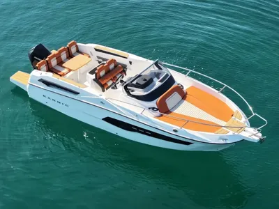 motorboot op water, bovenaanzicht