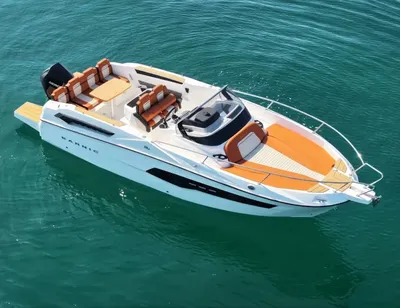 motorboot op water, bovenaanzicht