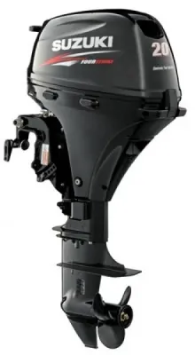 buitenboordmotor op witte achtergrond