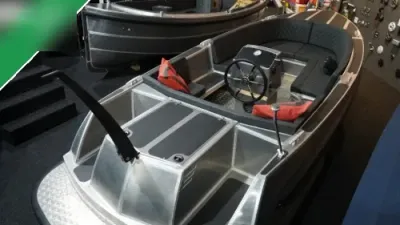 aluminium tender in showroom