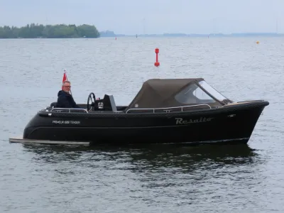 dagboot op rustig water met bestuurder