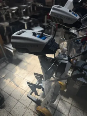 elektrische buitenboordmotor in winkel