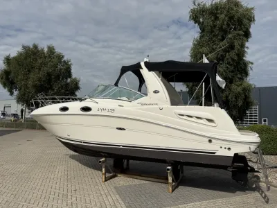 sportcruiser op de wal met kuiptent