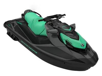 zwart-groene jetski op witte achtergrond