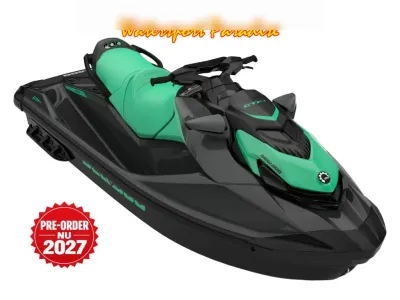 zwart-groene jetski op witte achtergrond