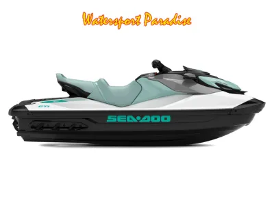 waterscooter zijaanzicht op witte achtergrond