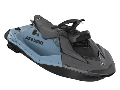 blauwe jetski op witte achtergrond