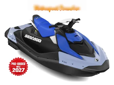 blauwe jetski op witte achtergrond