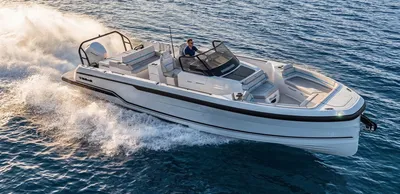 sportieve dagboot op open water