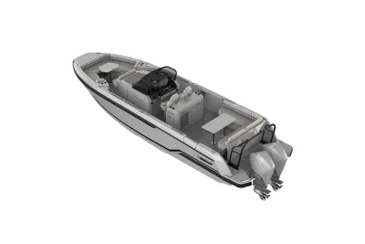 motorboot op witte achtergrond