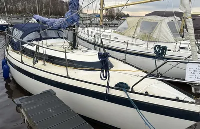 zeilboot aangemeerd in jachthaven